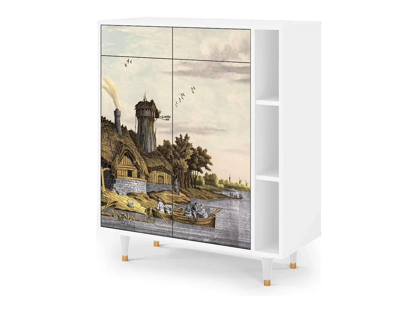 Aparador - 96х110х41 cm - BS6 - Mill along a River, Blanco