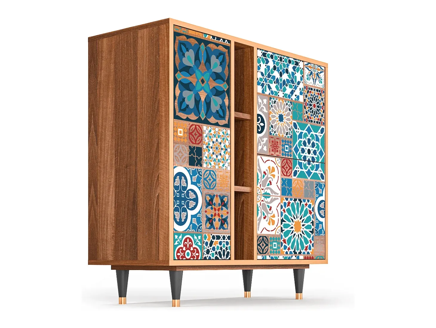 Aparador - 94х96х41 cm - BS5 - Moroccan Market, Nogal