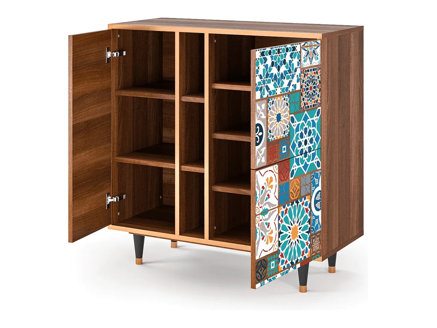 Aparador - 94х96х41 cm - BS5 - Moroccan Market, Nogal