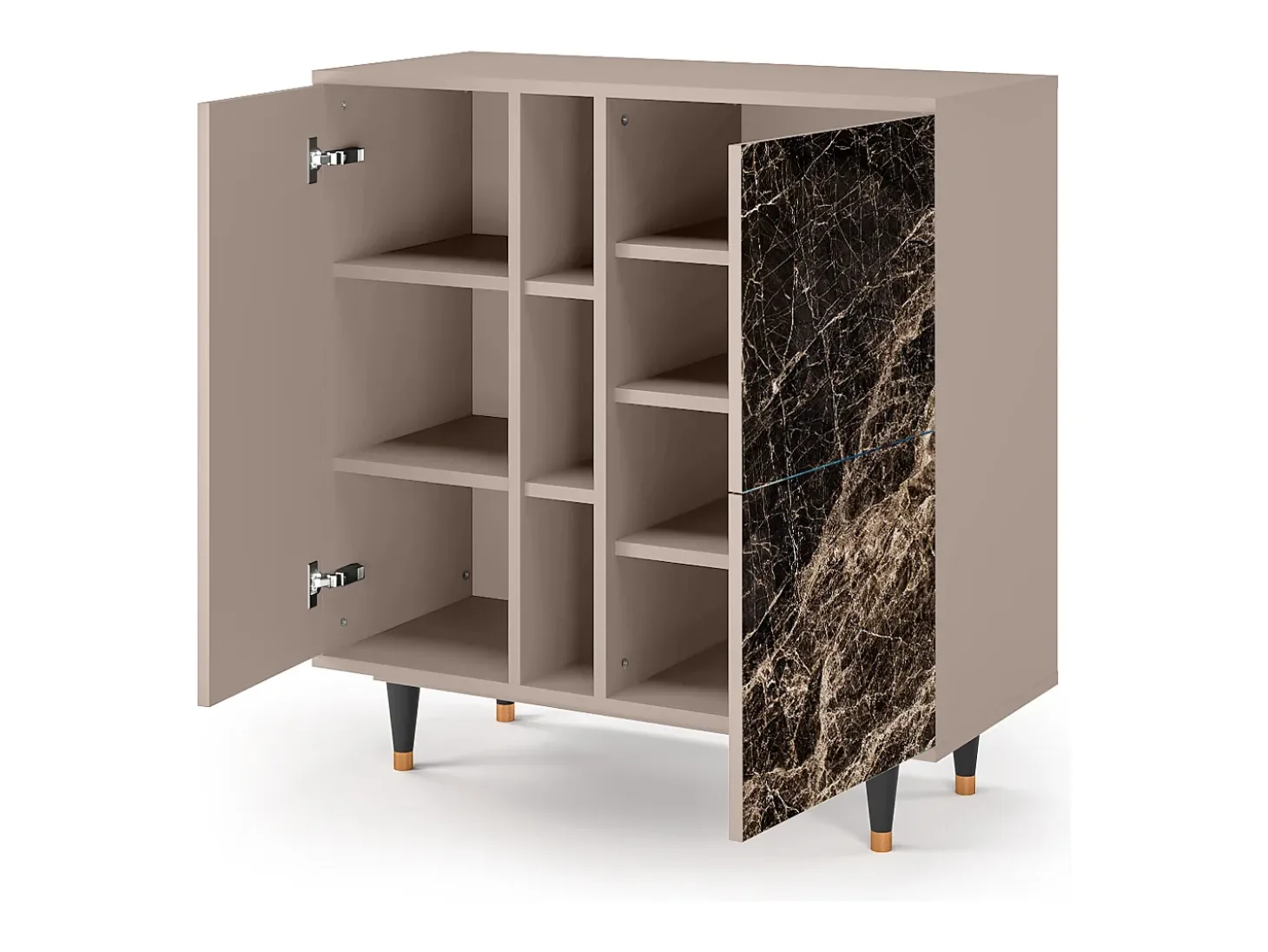 Aparador - 94х96х41 cm - BS5 - Night Abyss, Latte