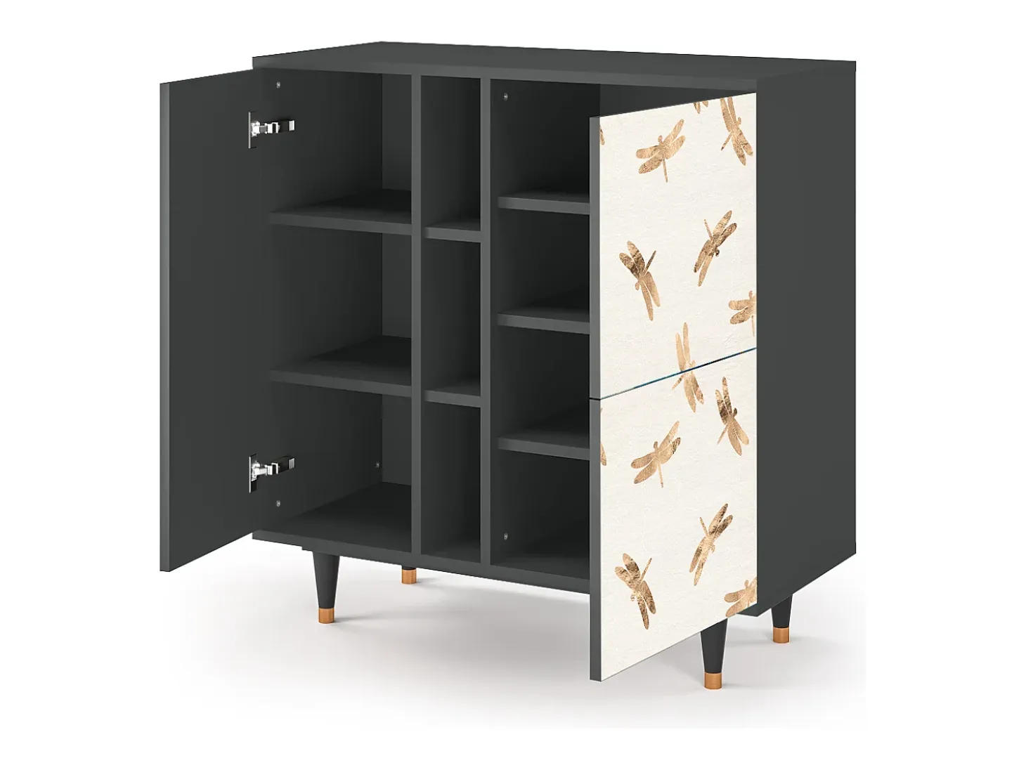 Aparador - 94х96х41 cm - BS5 - Nude Dragonflies, Antracita