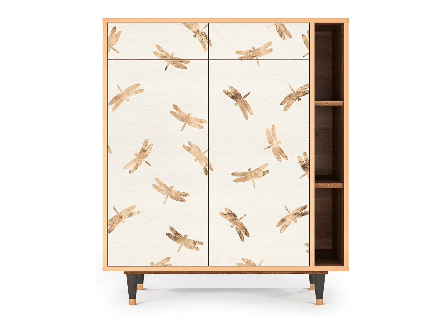 Aparador - 96х110х41 cm - BS6 - Nude Dragonflies, Nogal