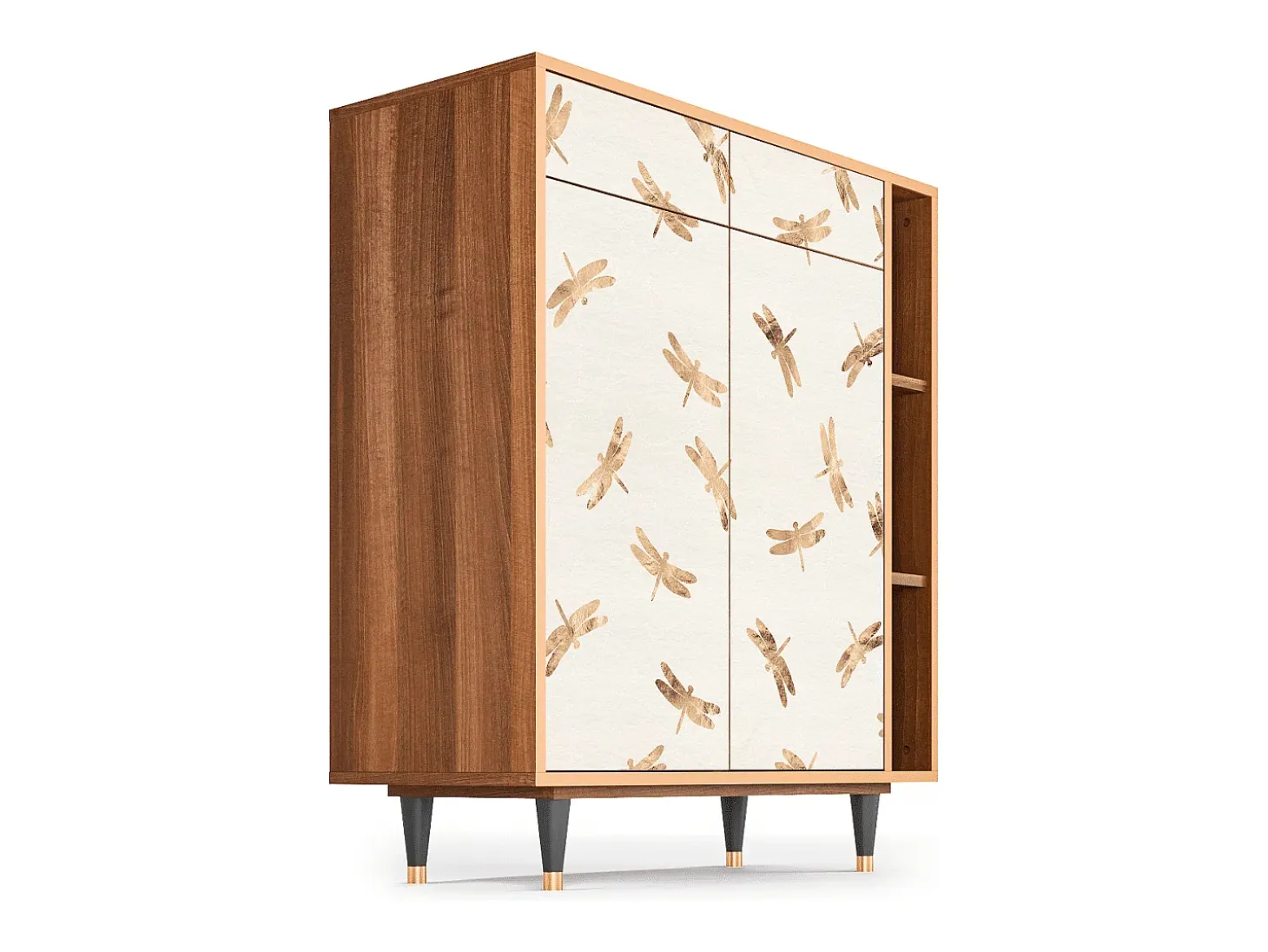 Aparador - 96х110х41 cm - BS6 - Nude Dragonflies, Nogal