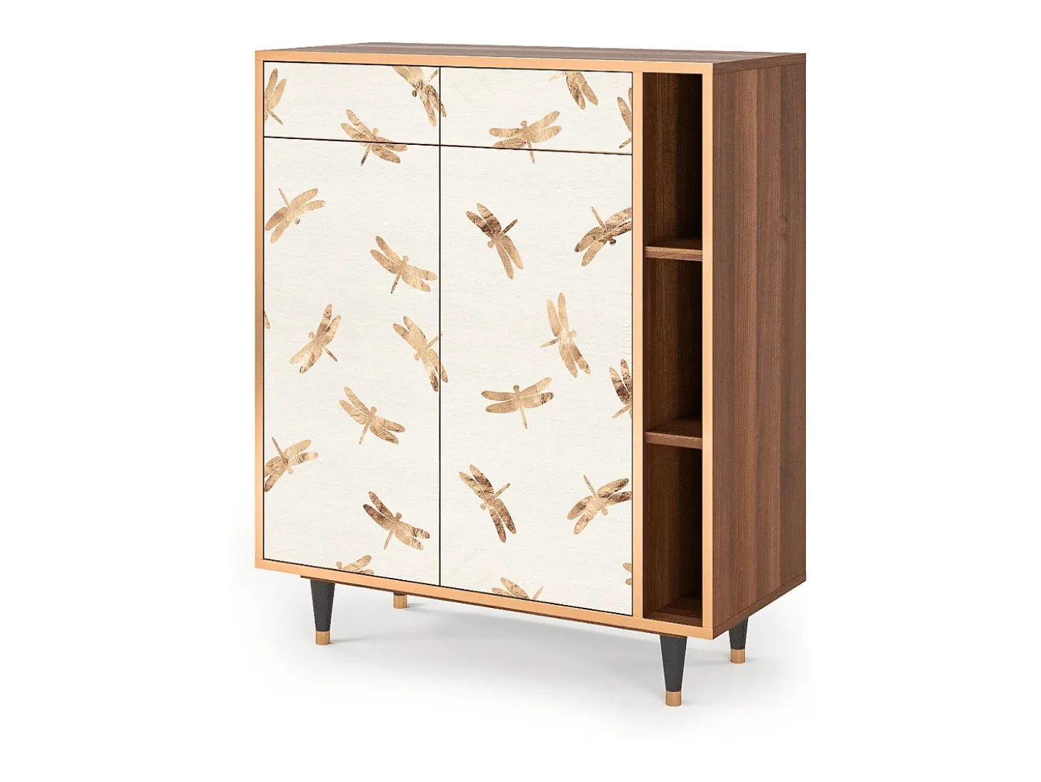 Aparador - 96х110х41 cm - BS6 - Nude Dragonflies, Nogal
