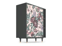 Aparador - 96х110х41 cm - BS6 - Peach Peonies, Antracita