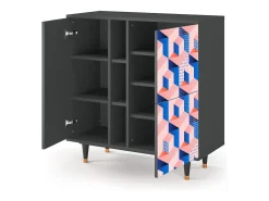 Aparador - 94х96х41 cm - BS5 - Pinky Squares, Antracita