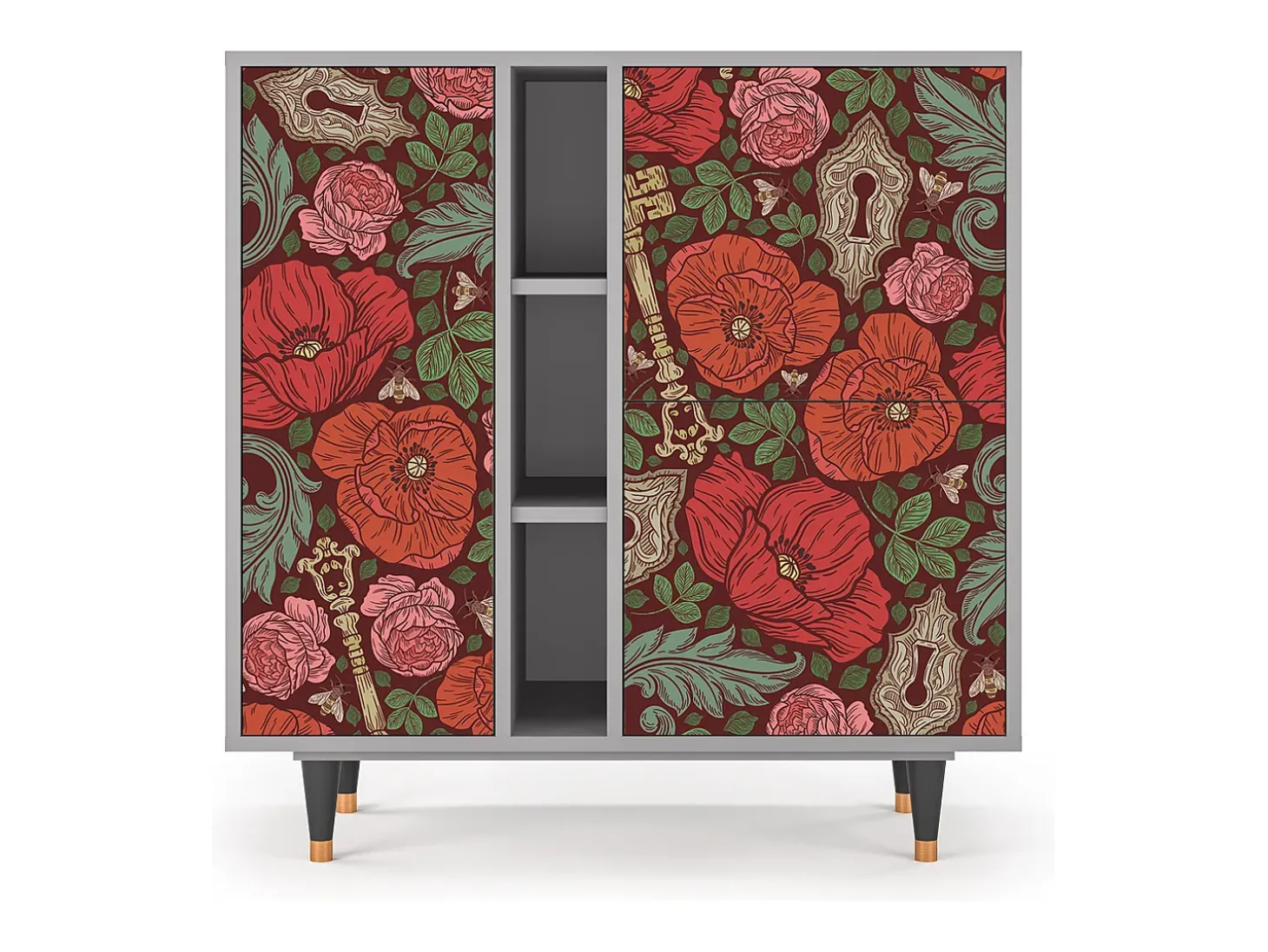 Aparador - 94х96х41 cm - BS5 - Poppy Garden, Gris