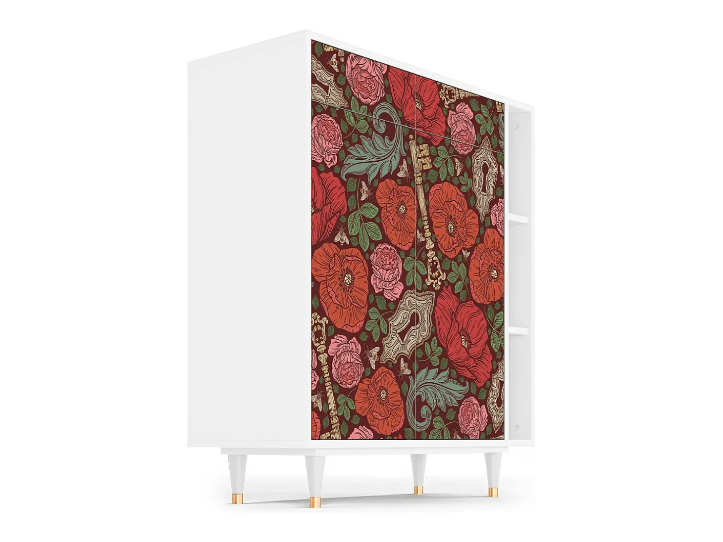 Aparador - 96х110х41 cm - BS6 - Poppy Garden, Blanco