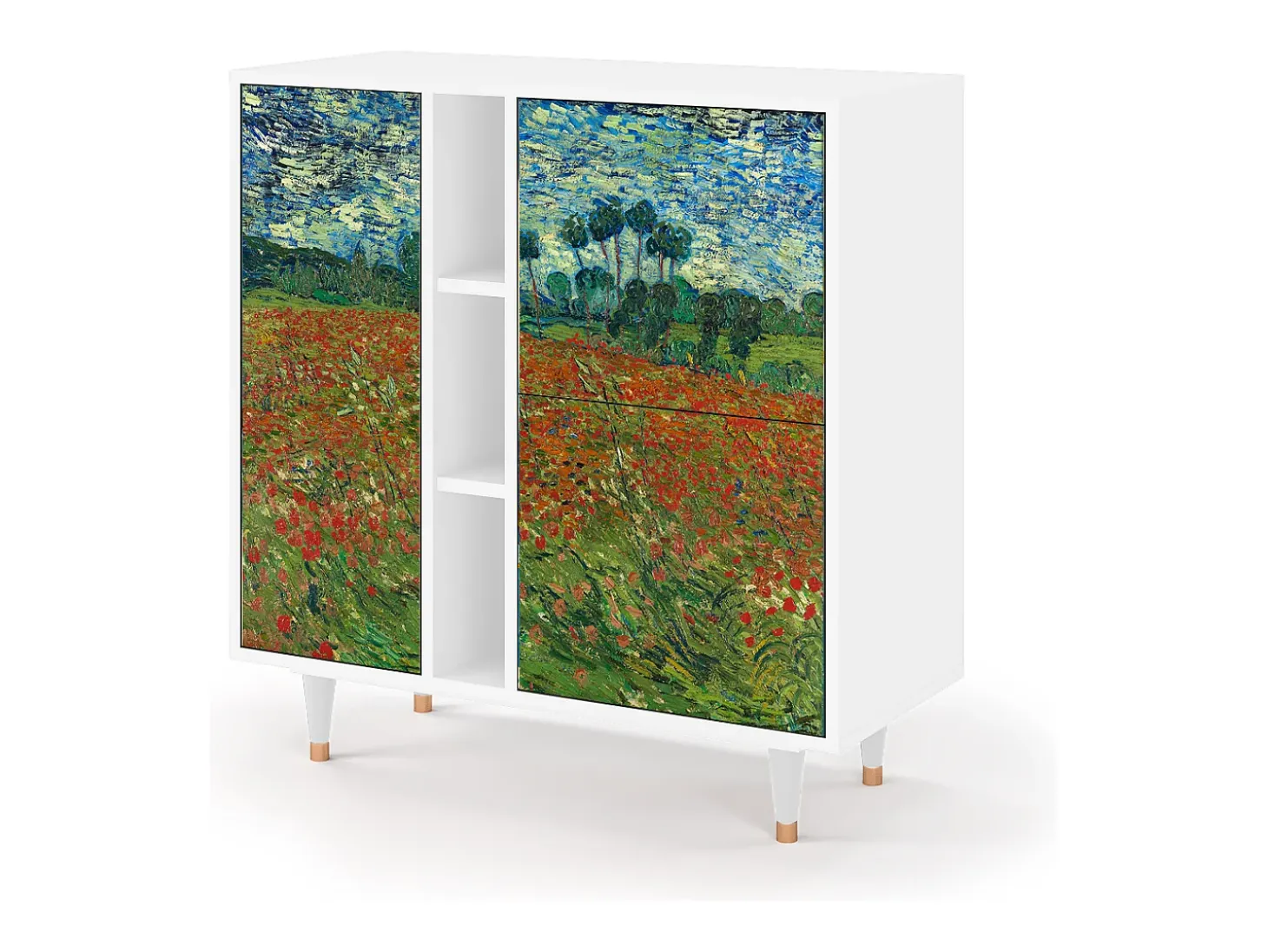 Aparador - 94х96х41 cm - BS5 - Poppy field by van Gogh, Blanco
