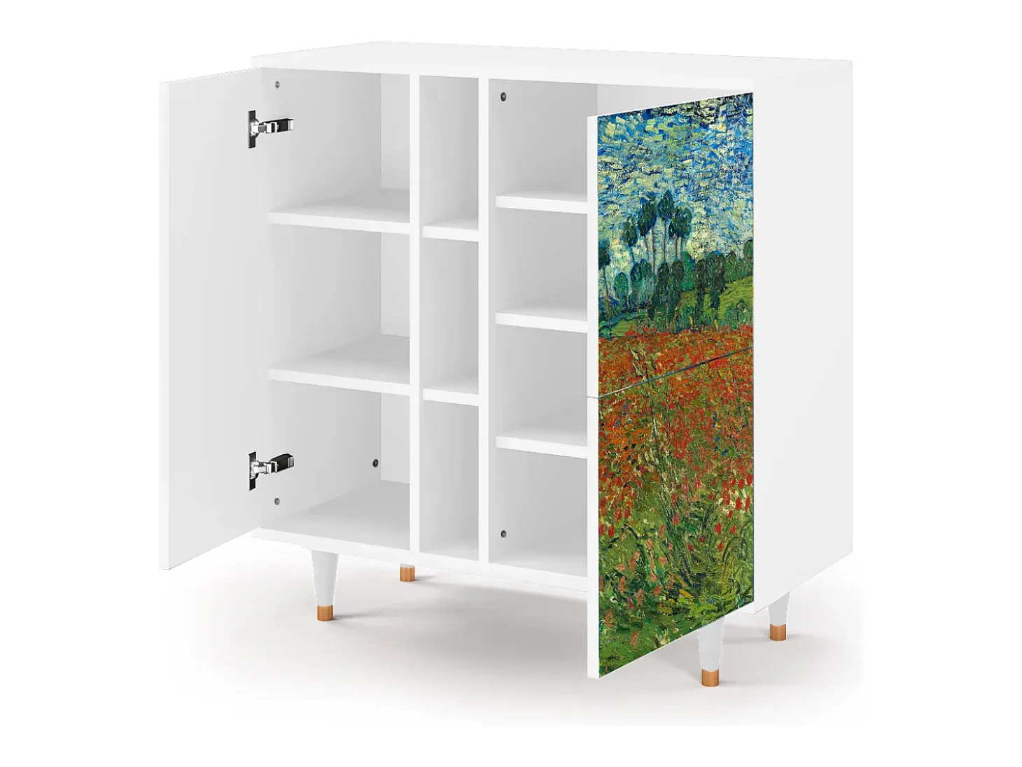 Aparador - 94х96х41 cm - BS5 - Poppy field by van Gogh, Blanco