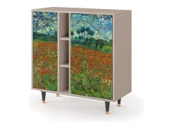 Aparador - 94х96х41 cm - BS5 - Poppy field by van Gogh, Latte