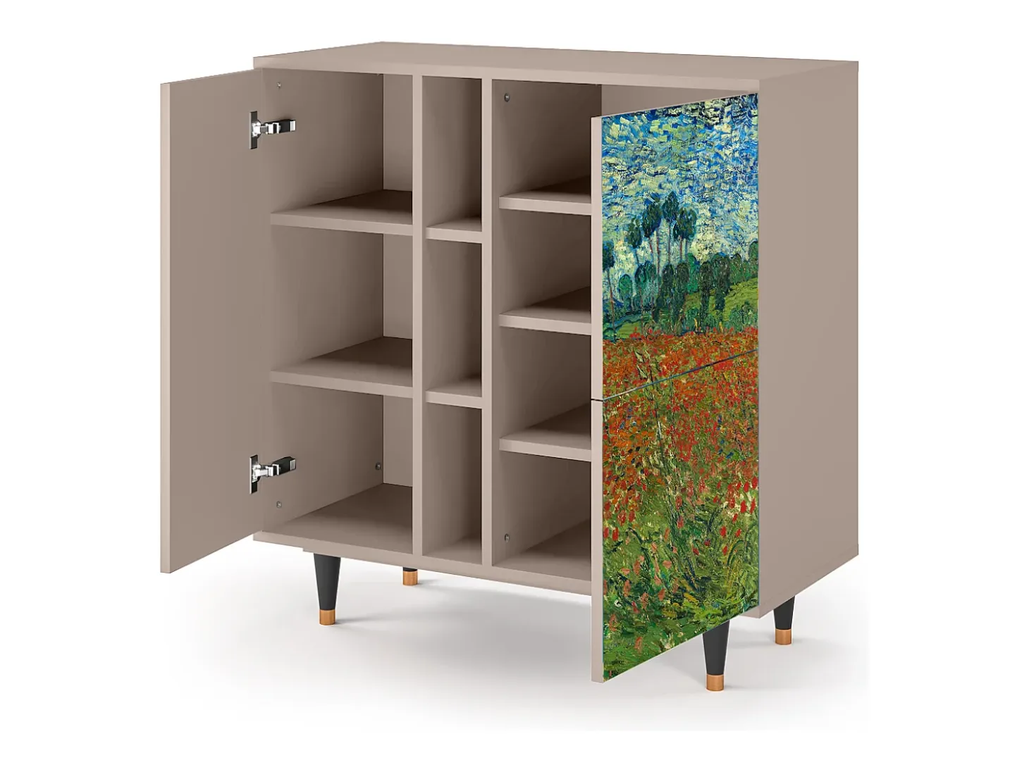 Aparador - 94х96х41 cm - BS5 - Poppy field by van Gogh, Latte