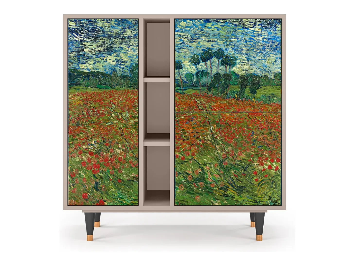 Aparador - 94х96х41 cm - BS5 - Poppy field by van Gogh, Latte