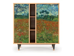 Aparador - 94х96х41 cm - BS5 - Poppy field by van Gogh, Nogal