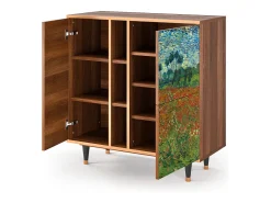 Aparador - 94х96х41 cm - BS5 - Poppy field by van Gogh, Nogal