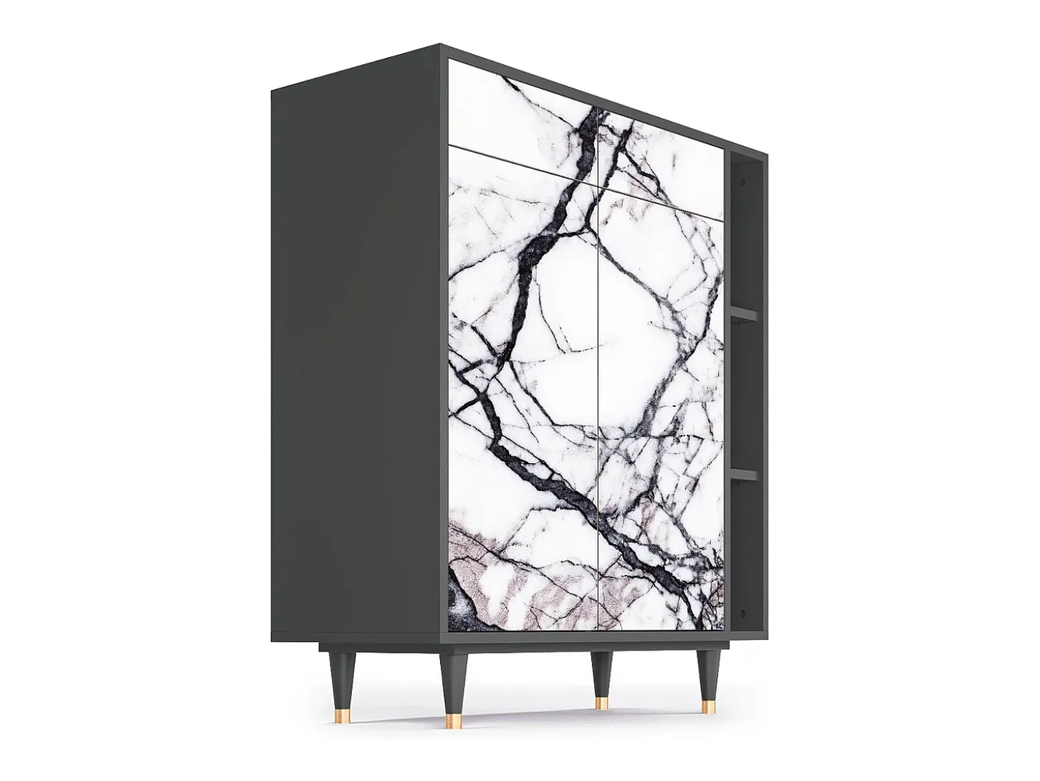 Aparador - 96х110х41 cm - BS6 - Raven Marble, Antracita