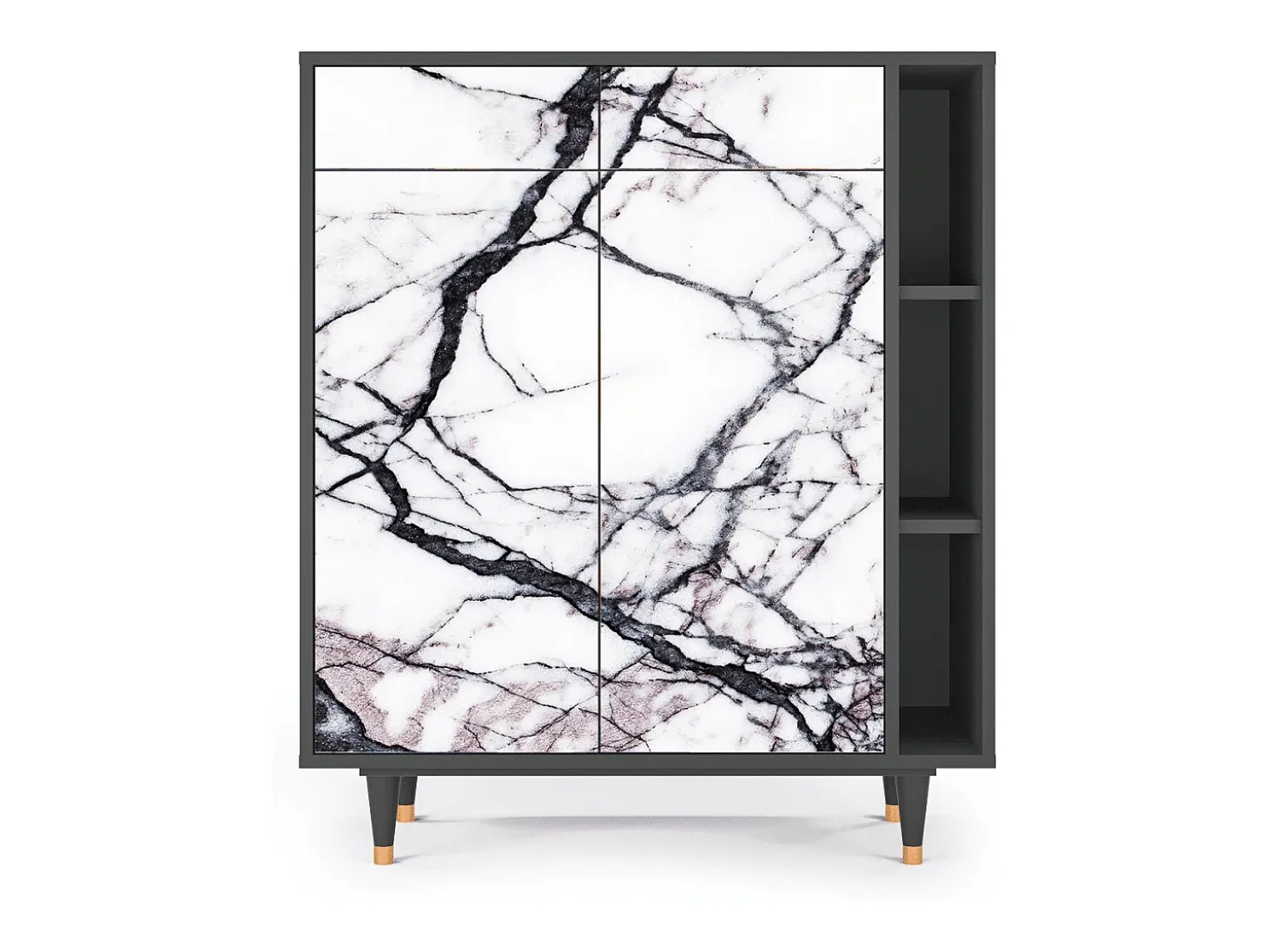 Aparador - 96х110х41 cm - BS6 - Raven Marble, Antracita