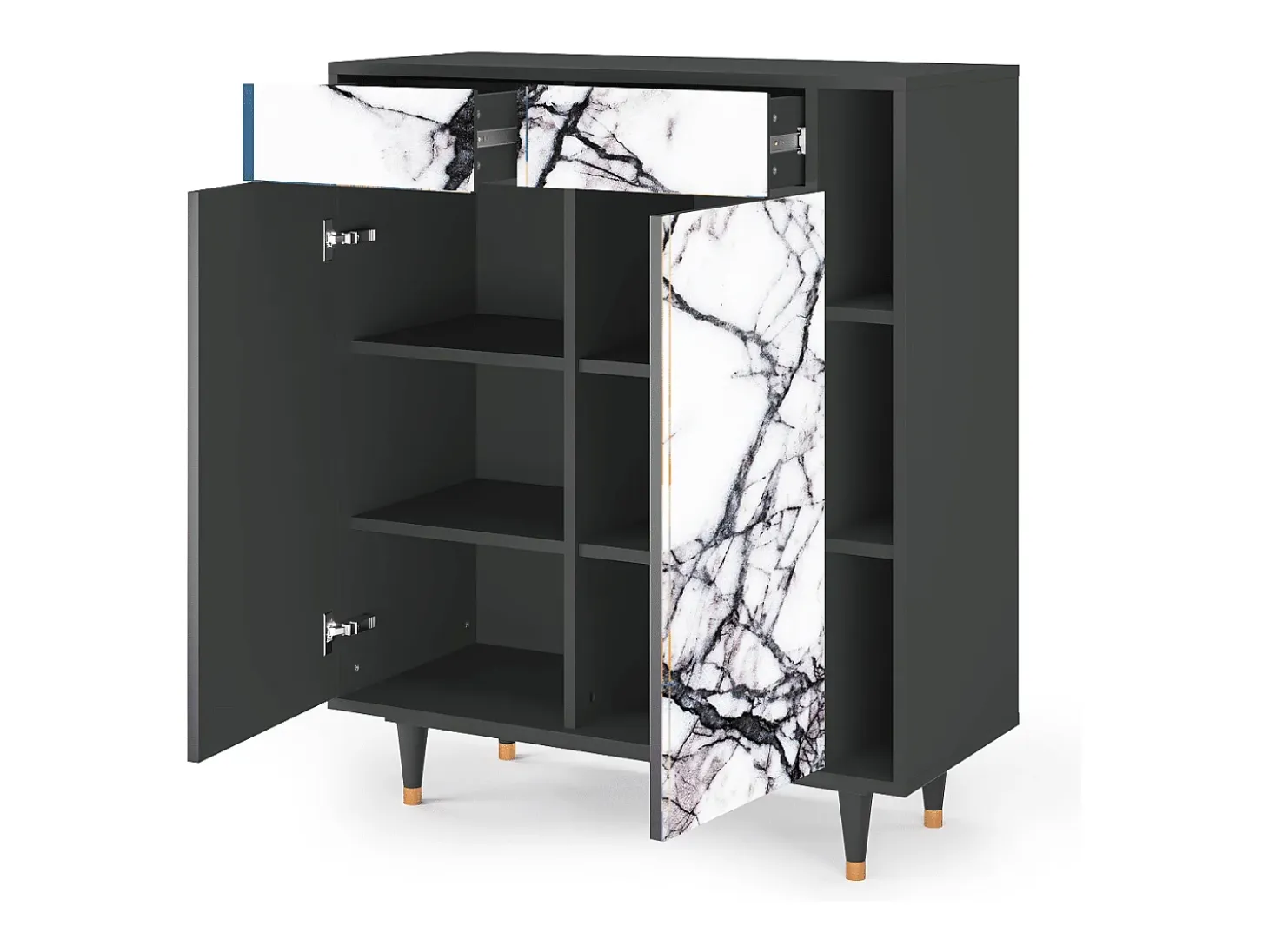 Aparador - 96х110х41 cm - BS6 - Raven Marble, Antracita