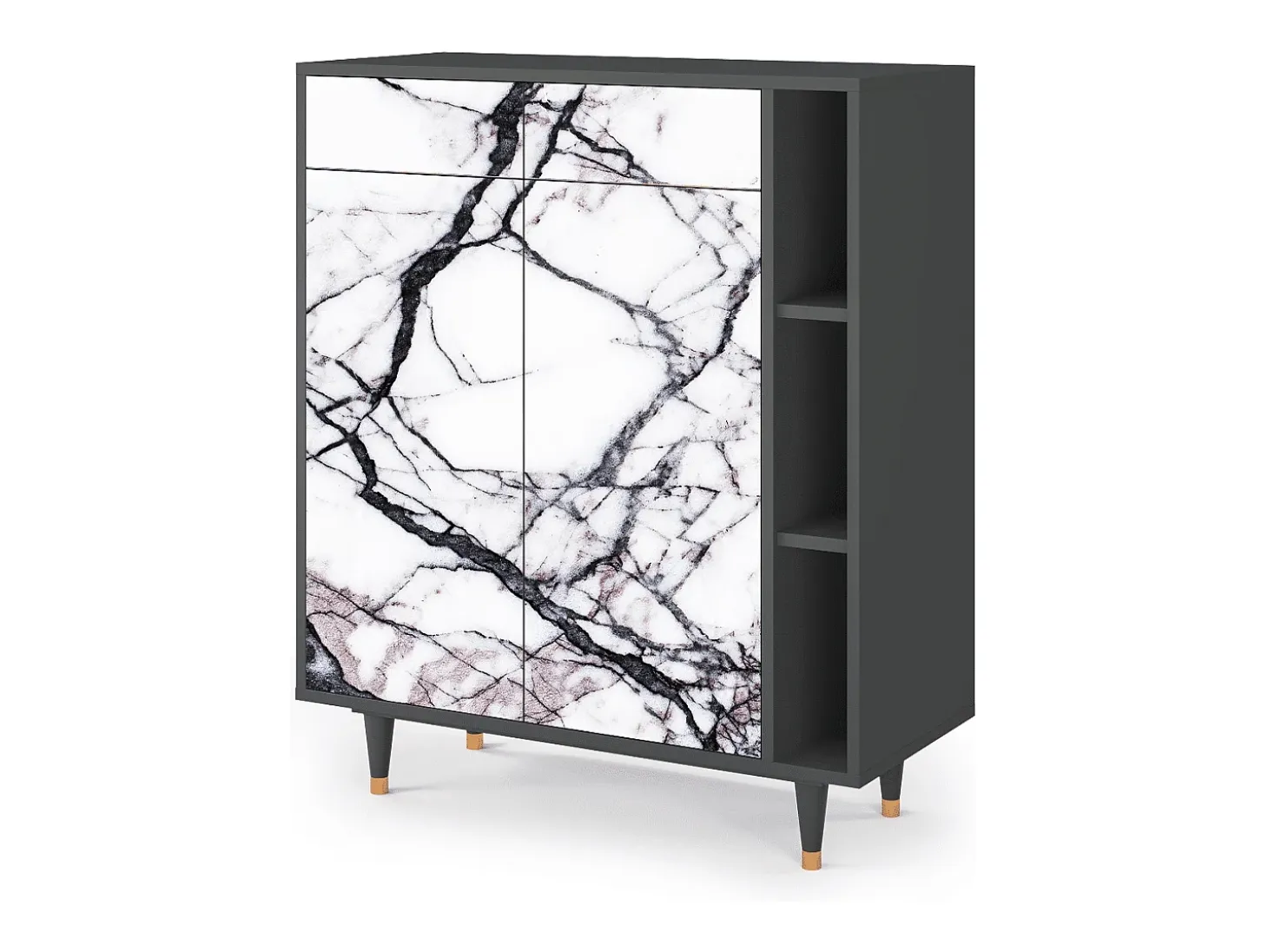 Aparador - 96х110х41 cm - BS6 - Raven Marble, Antracita
