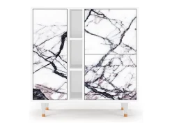 Aparador - 94х96х41 cm - BS5 - Raven Marble, Blanco