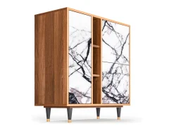 Aparador - 94х96х41 cm - BS5 - Raven Marble, Nogal