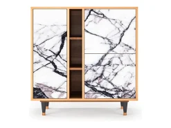 Aparador - 94х96х41 cm - BS5 - Raven Marble, Nogal