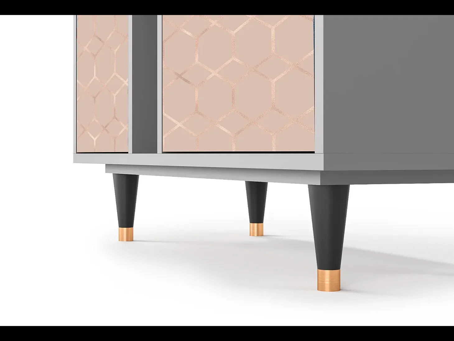 Aparador - 94х96х41 cm - BS5 - Rose Honeycomb, Gris