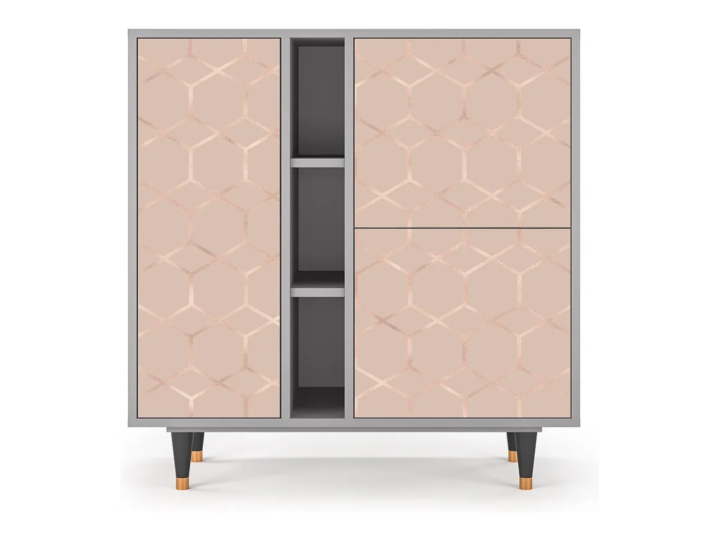 Aparador - 94х96х41 cm - BS5 - Rose Honeycomb, Gris