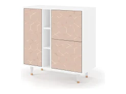 Aparador - 94х96х41 cm - BS5 - Rose Honeycomb, Blanco