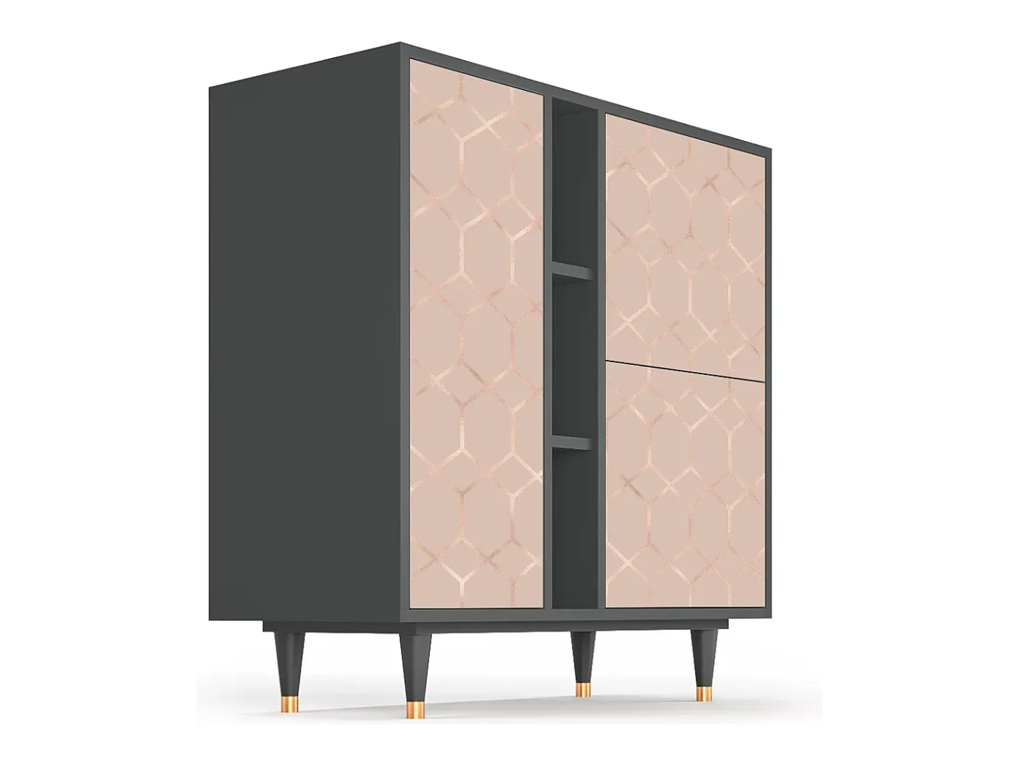 Aparador - 94х96х41 cm - BS5 - Rose Honeycomb, Antracita