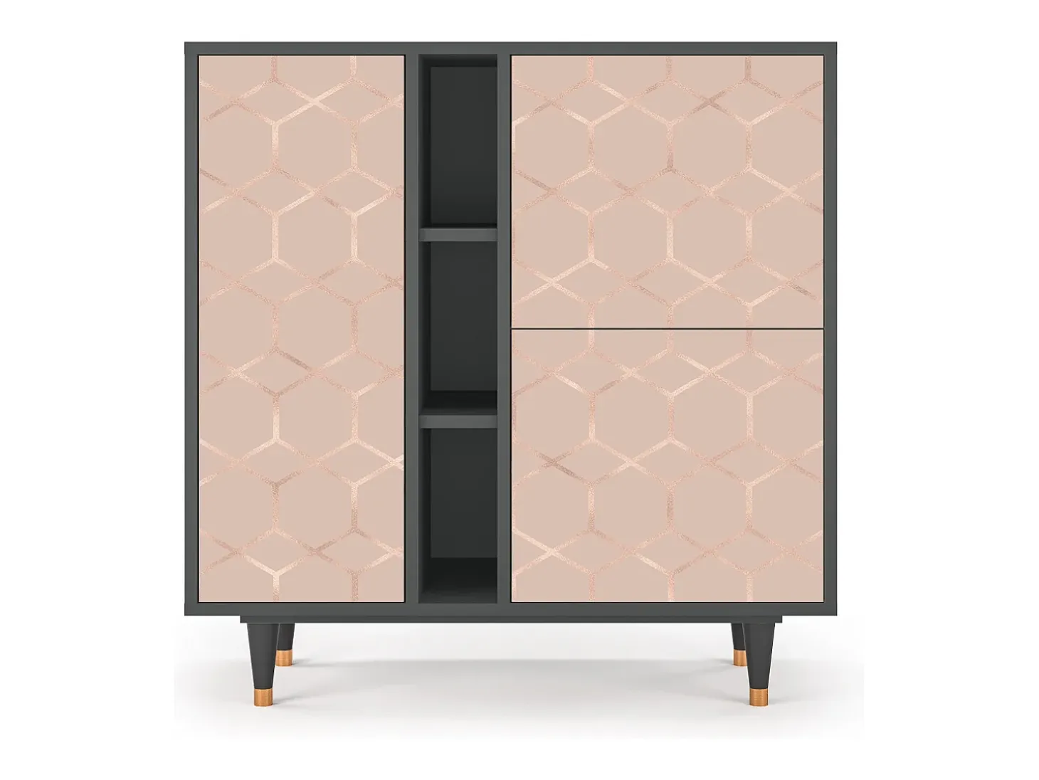 Aparador - 94х96х41 cm - BS5 - Rose Honeycomb, Antracita