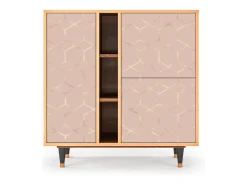 Aparador - 94х96х41 cm - BS5 - Rose Honeycomb, Nogal