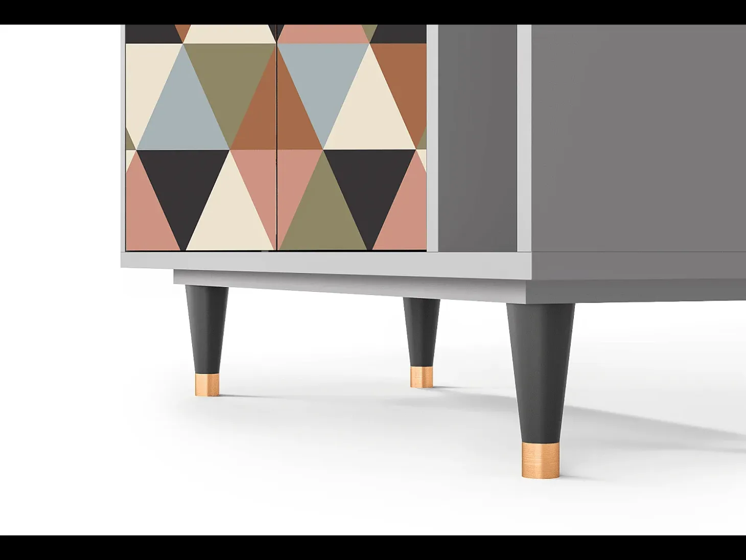 Aparador - 96х110х41 cm - BS6 - Royal Triangles, Gris