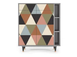 Aparador - 96х110х41 cm - BS6 - Royal Triangles, Gris