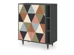 Aparador - 96х110х41 cm - BS6 - Royal Triangles, Antracita
