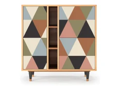 Aparador - 94х96х41 cm - BS5 - Royal Triangles, Nogal