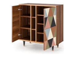 Aparador - 94х96х41 cm - BS5 - Royal Triangles, Nogal
