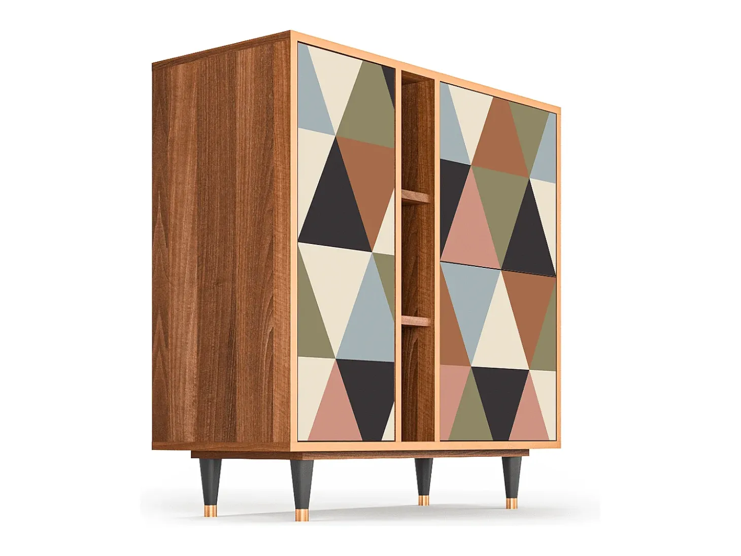 Aparador - 94х96х41 cm - BS5 - Royal Triangles, Nogal