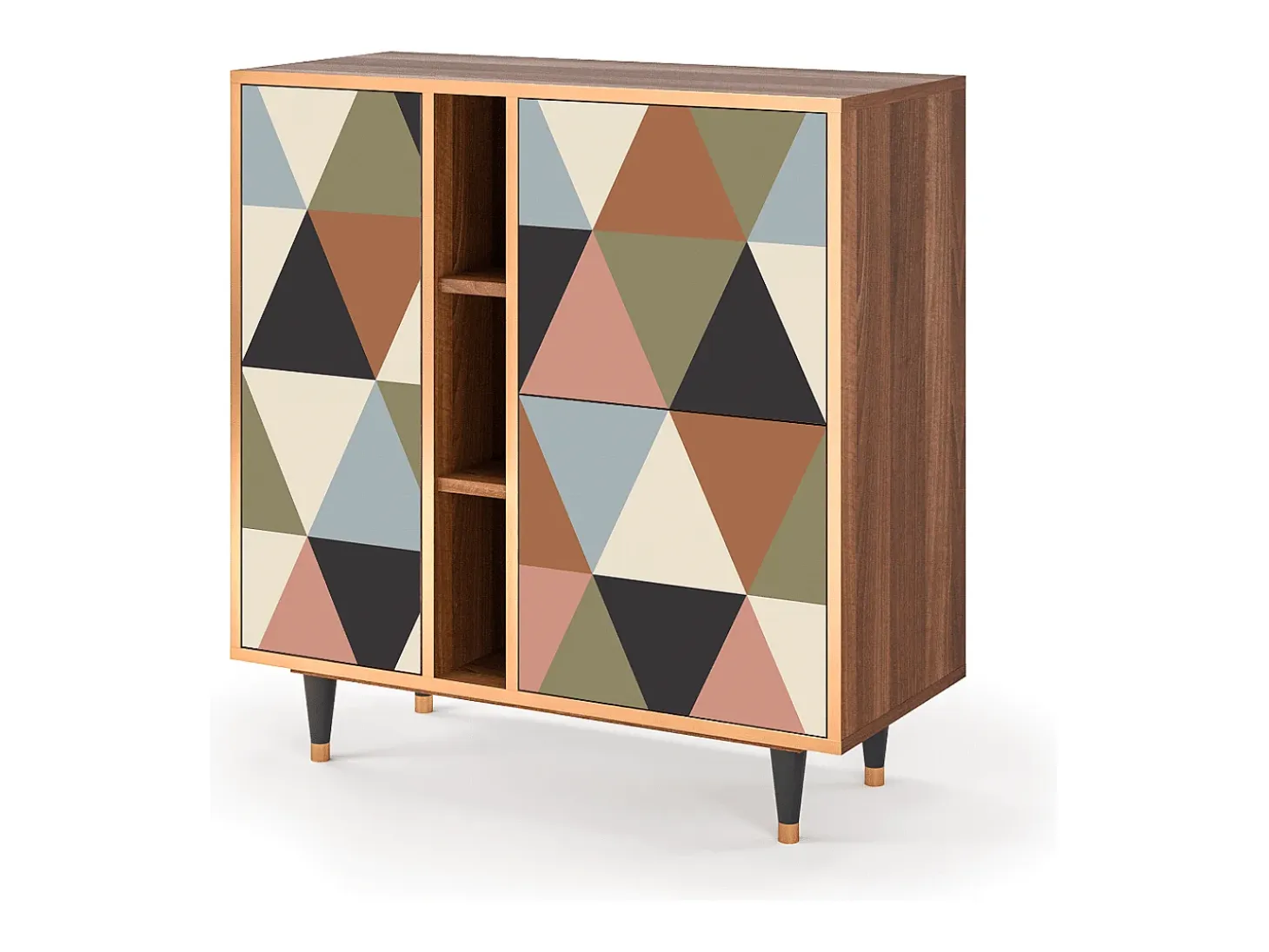 Aparador - 94х96х41 cm - BS5 - Royal Triangles, Nogal