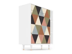 Aparador - 96х110х41 cm - BS6 - Royal Triangles, Blanco