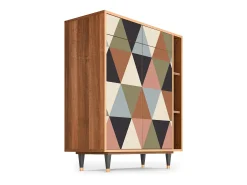 Aparador - 96х110х41 cm - BS6 - Royal Triangles, Nogal
