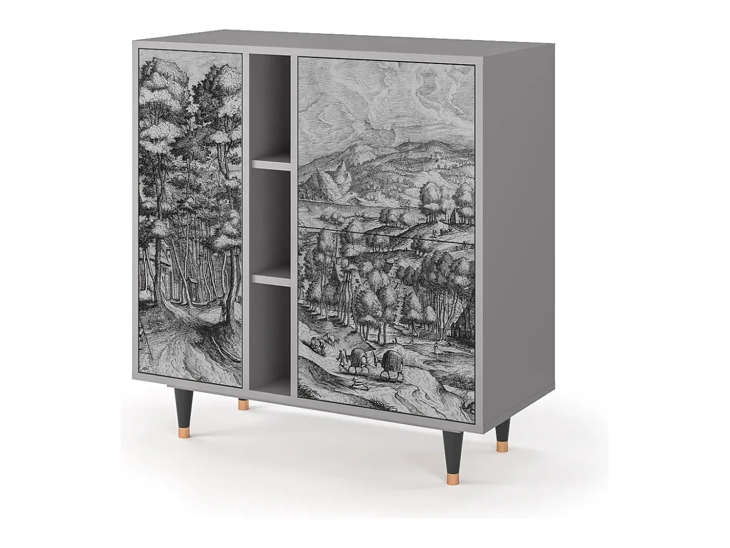 Aparador - 94х96х41 cm - BS5 - Rusticorum, Gris