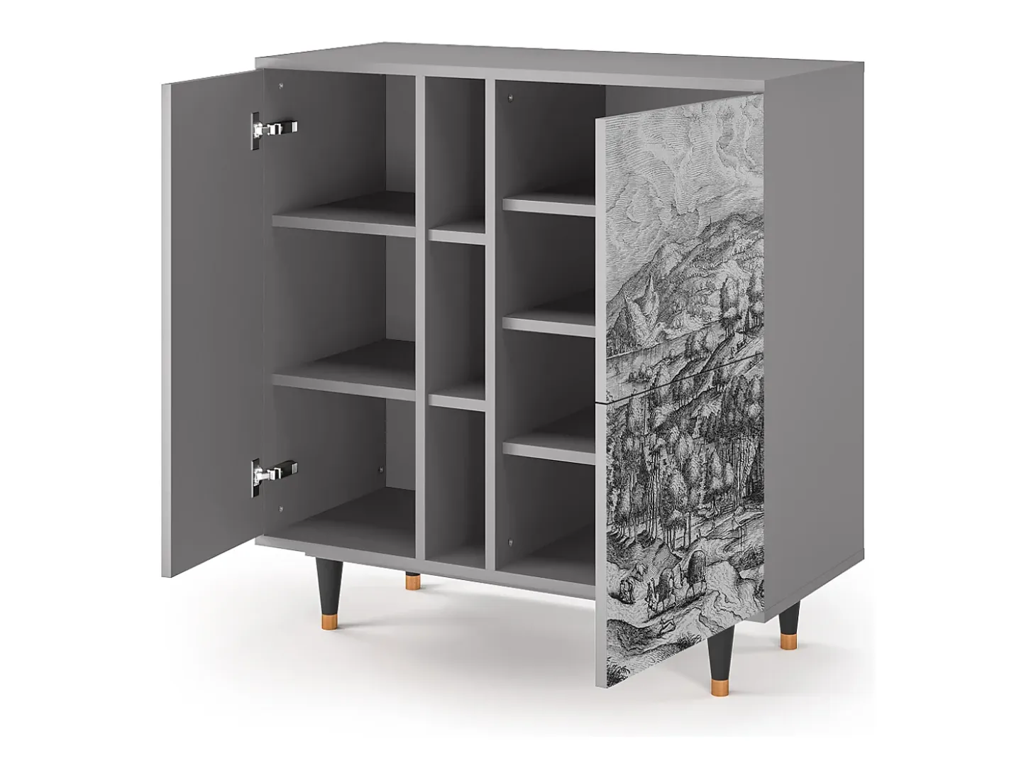 Aparador - 94х96х41 cm - BS5 - Rusticorum, Gris