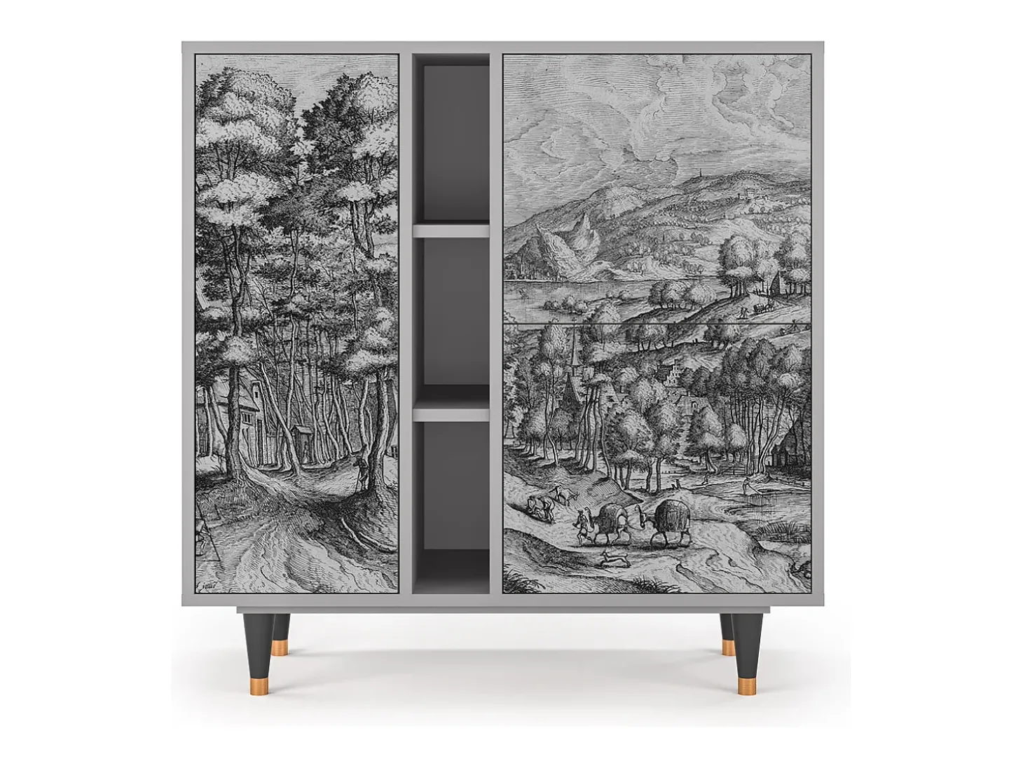 Aparador - 94х96х41 cm - BS5 - Rusticorum, Gris