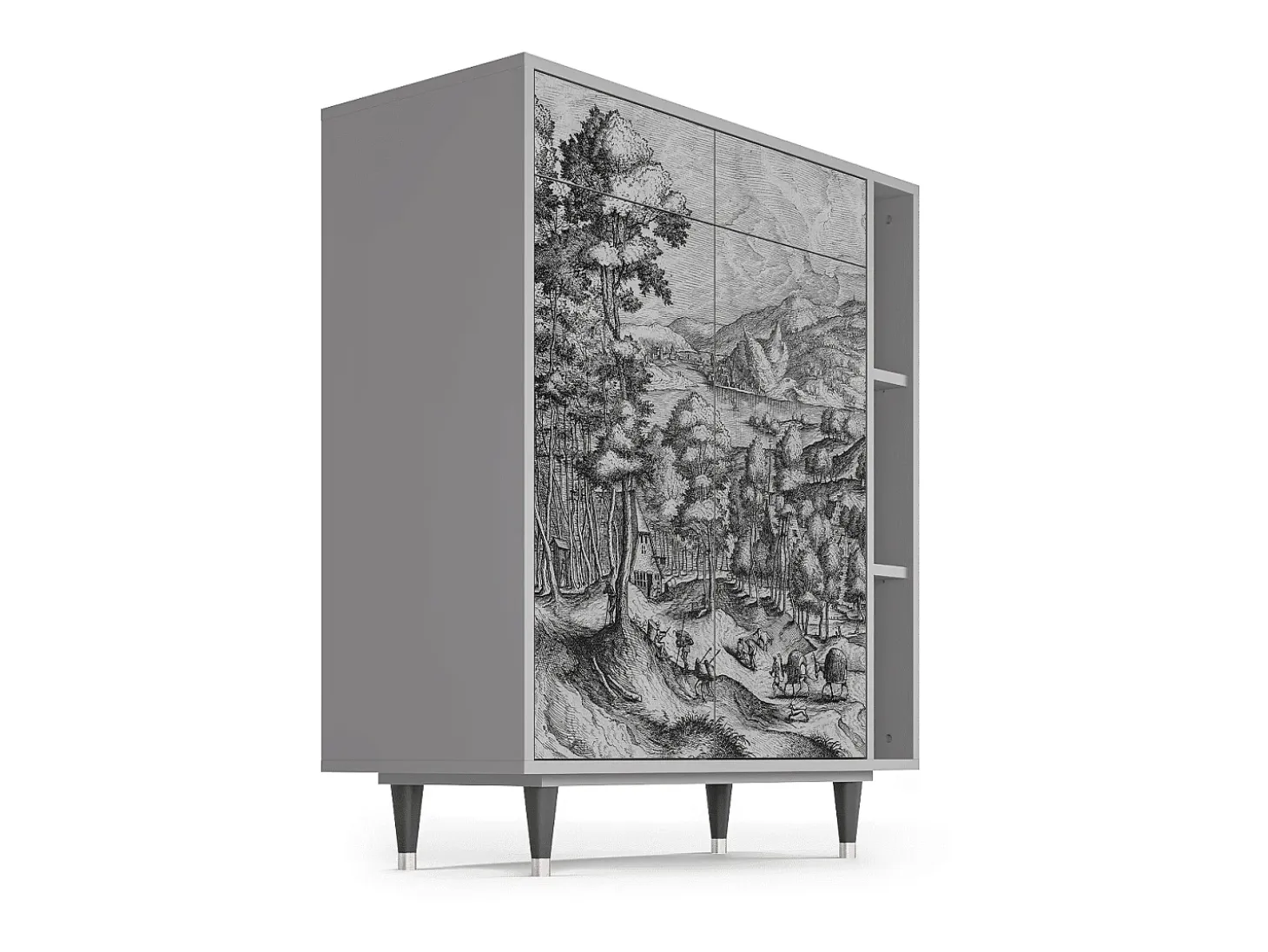 Aparador - 96х110х41 cm - BS6 - Rusticorum, Gris