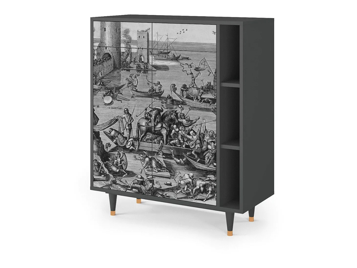Aparador - 96х110х41 cm - BS6 - Saint Martin, Antracita