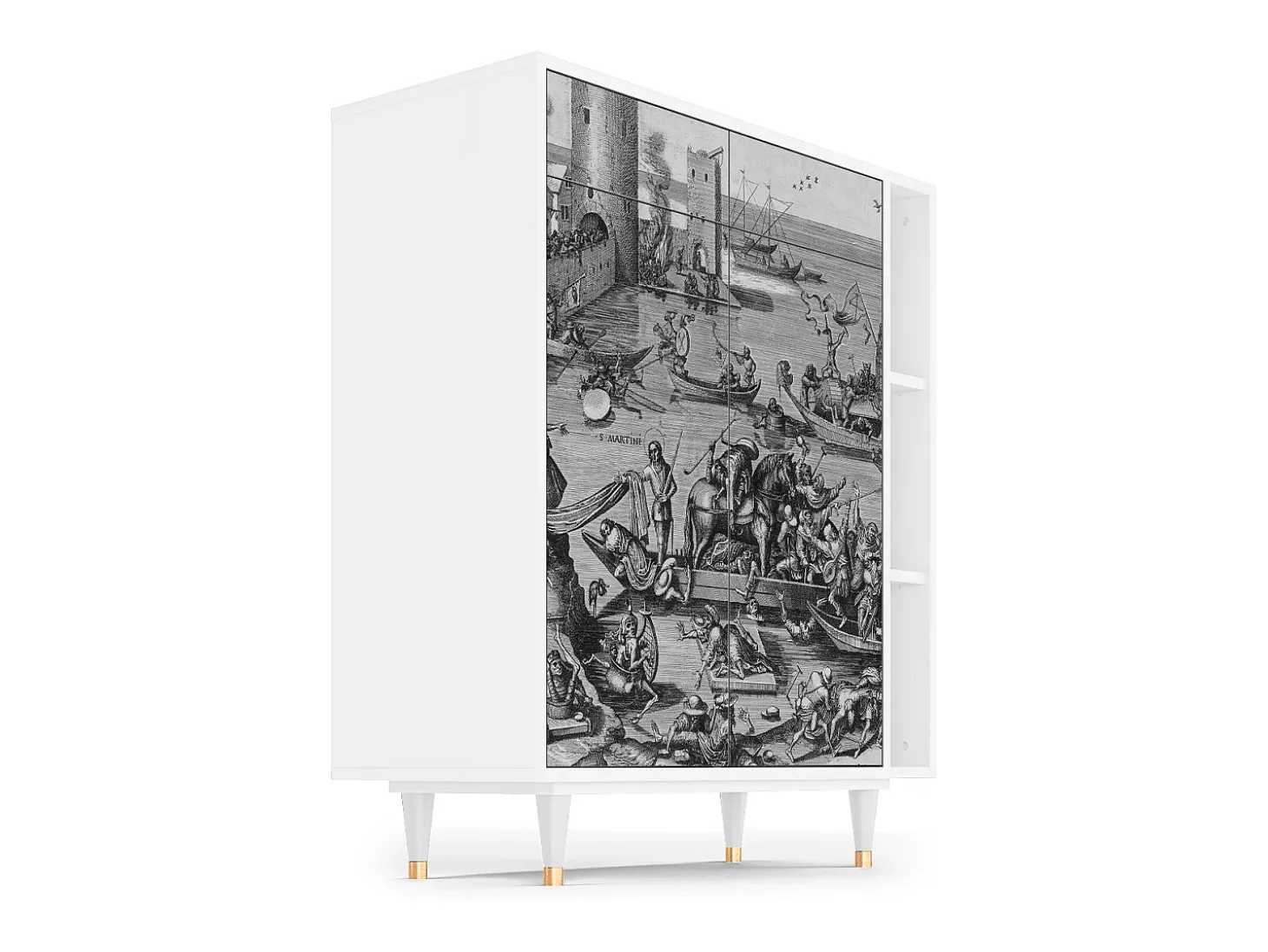 Aparador - 96х110х41 cm - BS6 - Saint Martin, Blanco