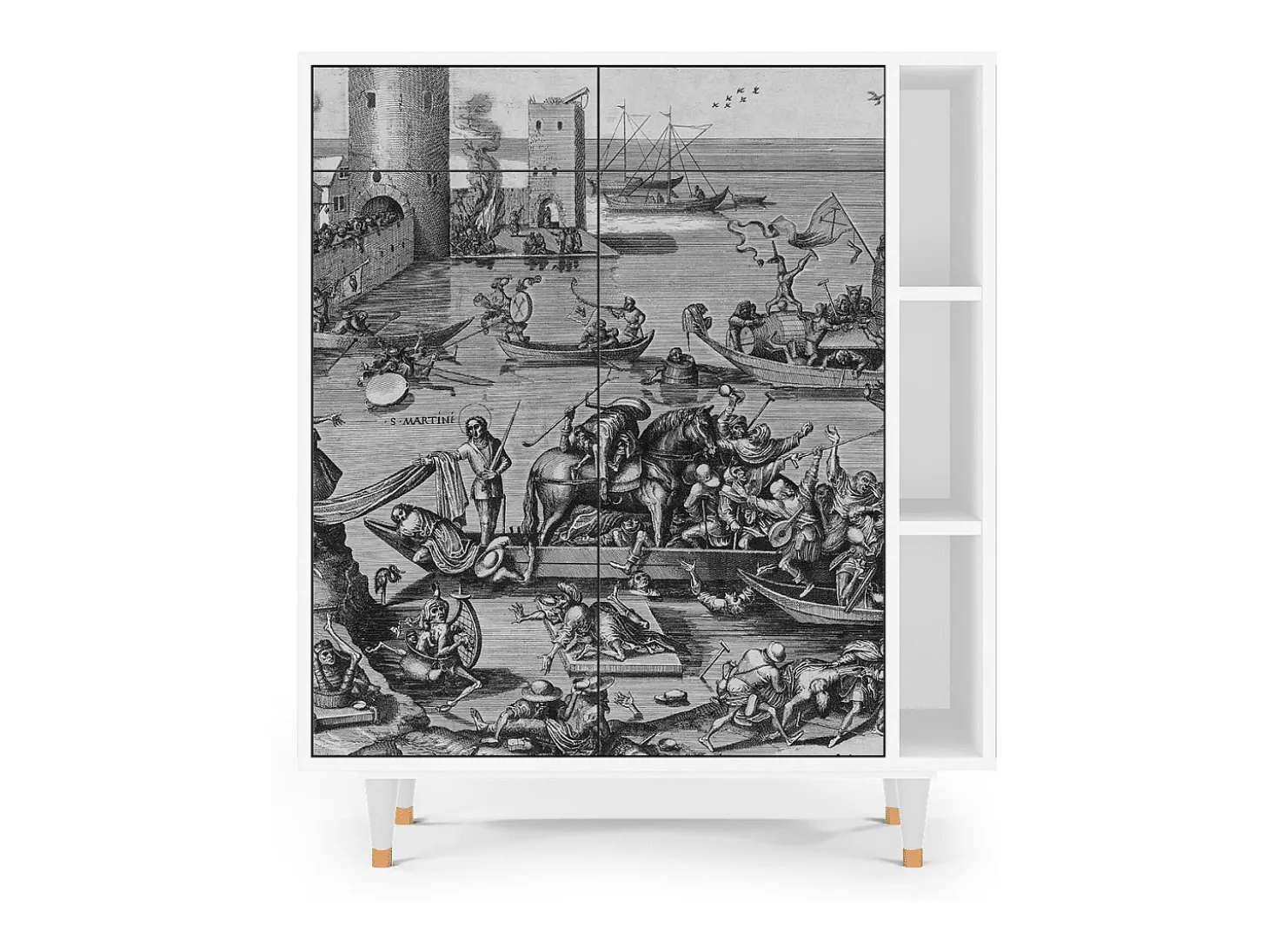 Aparador - 96х110х41 cm - BS6 - Saint Martin, Blanco
