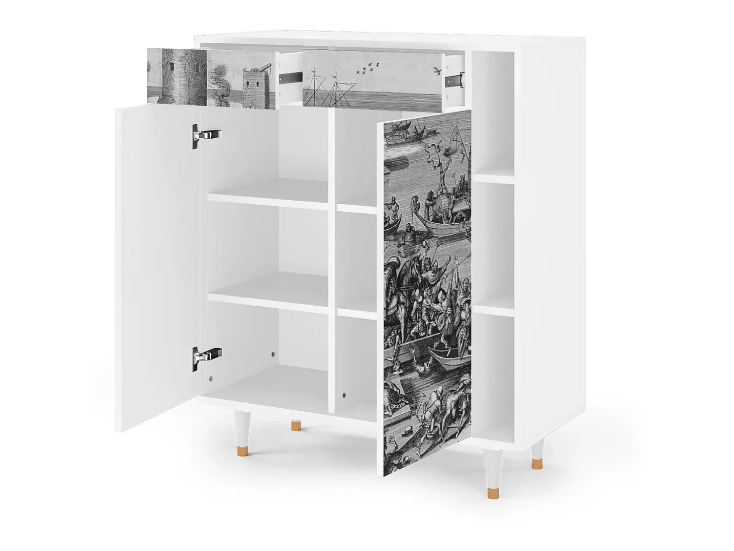 Aparador - 96х110х41 cm - BS6 - Saint Martin, Blanco