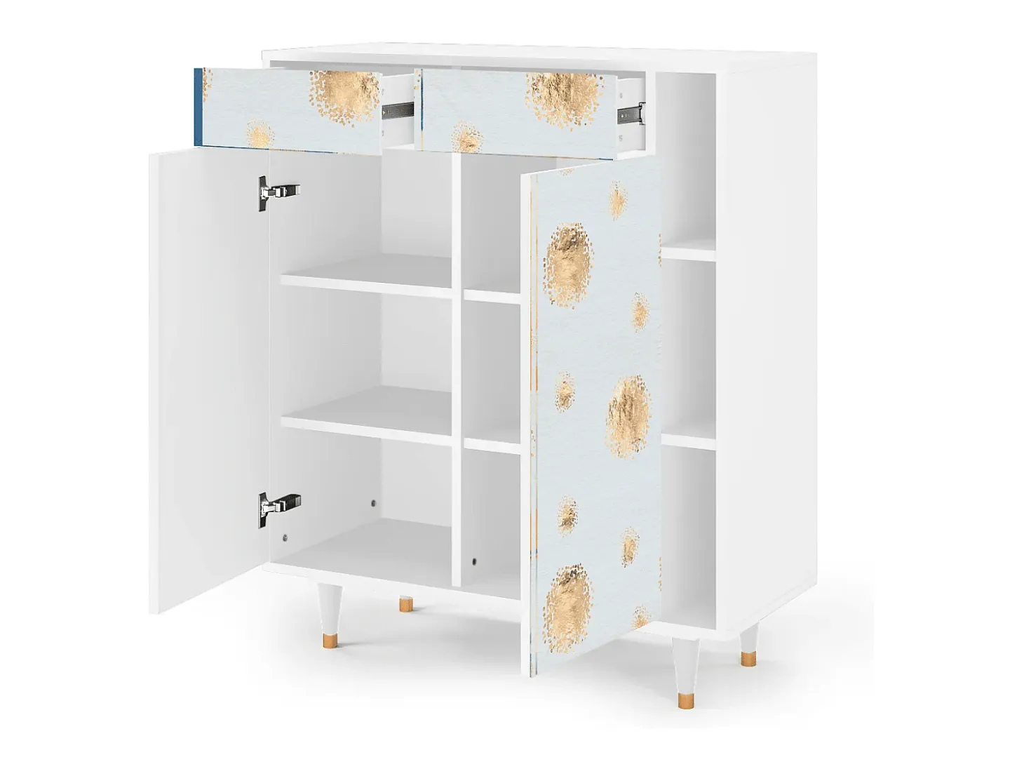 Aparador - 96х110х41 cm - BS6 - Sky Latte, Blanco